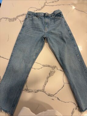 Topshop Classic Light Blue Straight Jeans
